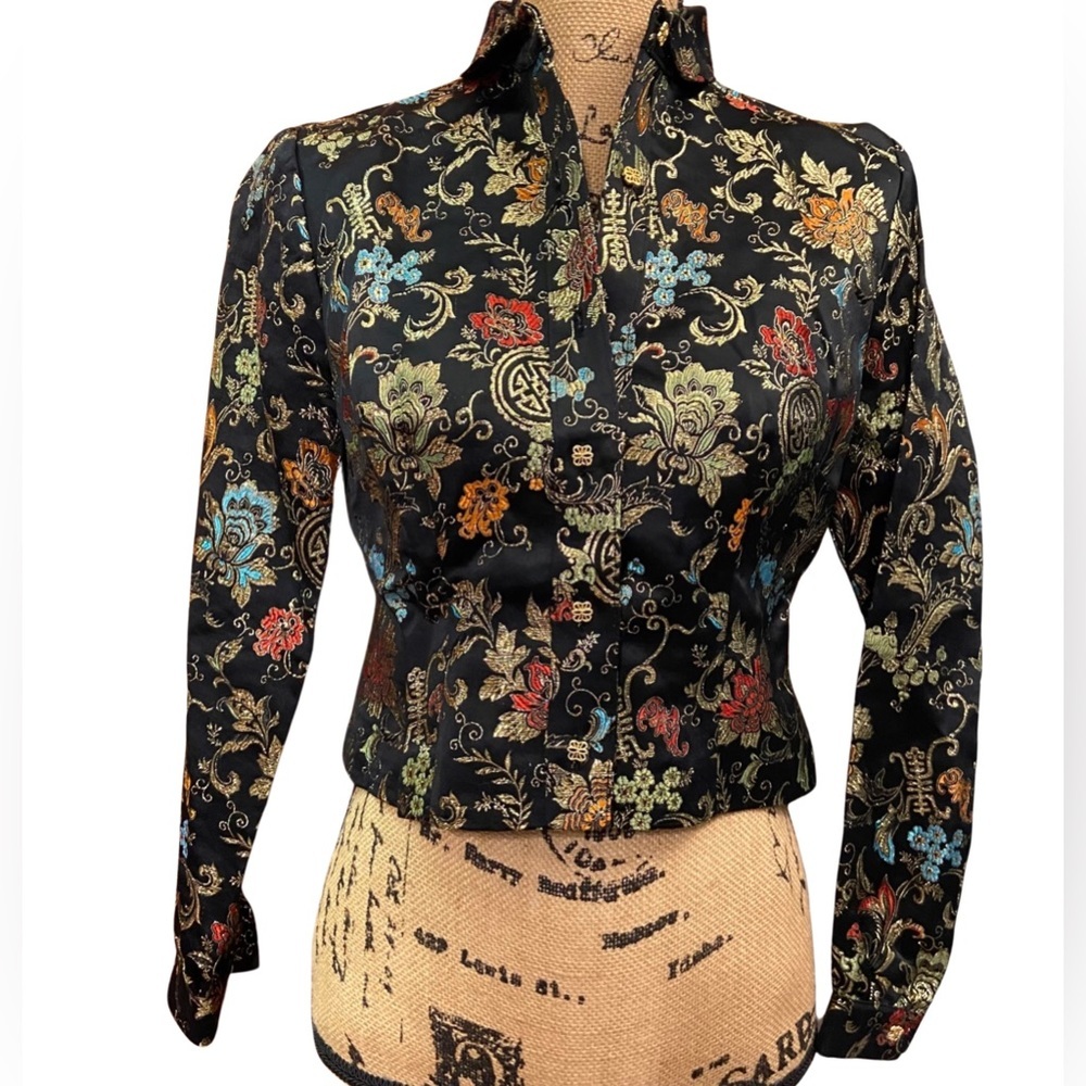 Vintage Brocade Cropped Jacket